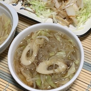 もやしと竹輪の中華スープ